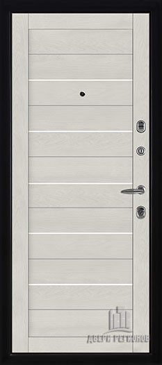 Дверь входная взломостойкая Колизей, цвет белое серебро антик, панель - light 2127 цвет бьянка soft