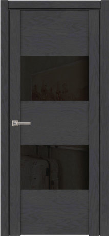 Дверь межкомнатная UniLine 30034 SoftTouch Атрацит Soft touch Остекленная