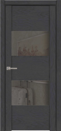 Дверь межкомнатная UniLine 30034 SoftTouch Атрацит Soft touch Остекленная