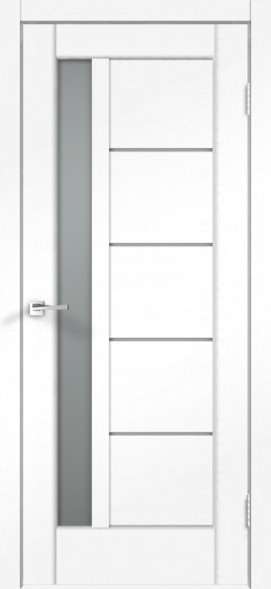 Дверное полотно Софттач SoftTouch PREMIER 3 900х2000 цвет Ясень белый структурный стекло Мателюкс