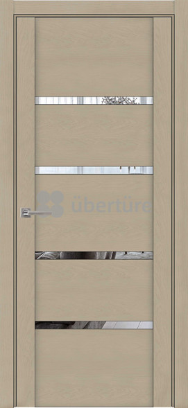 Дверь межкомнатная UniLine 30020 SoftTouch Кремовый Soft touch Остекленная