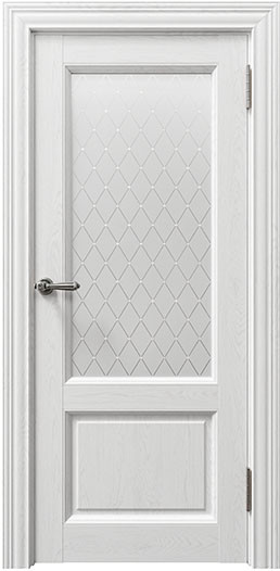 Дверь межкомнатная Sorrento 80010 Кремовый Soft touch Остекленная